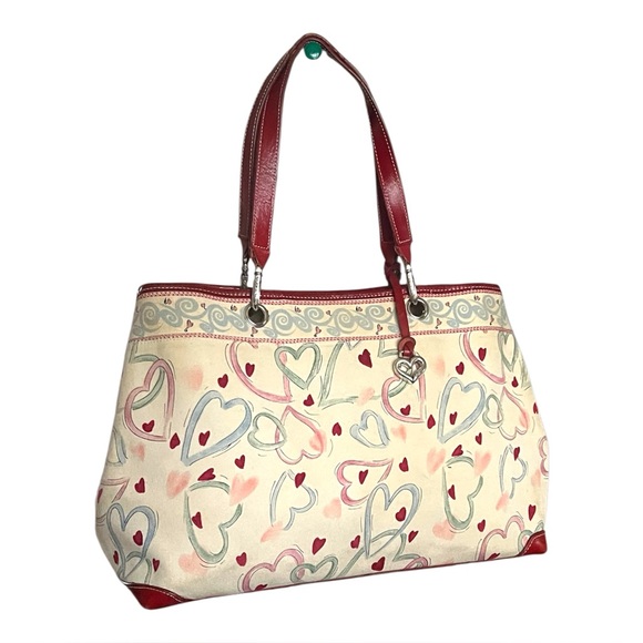 Brighton Handbags - Brighton Lilly Sharon Coated Canvas Tote or Shoulder Handbag.
